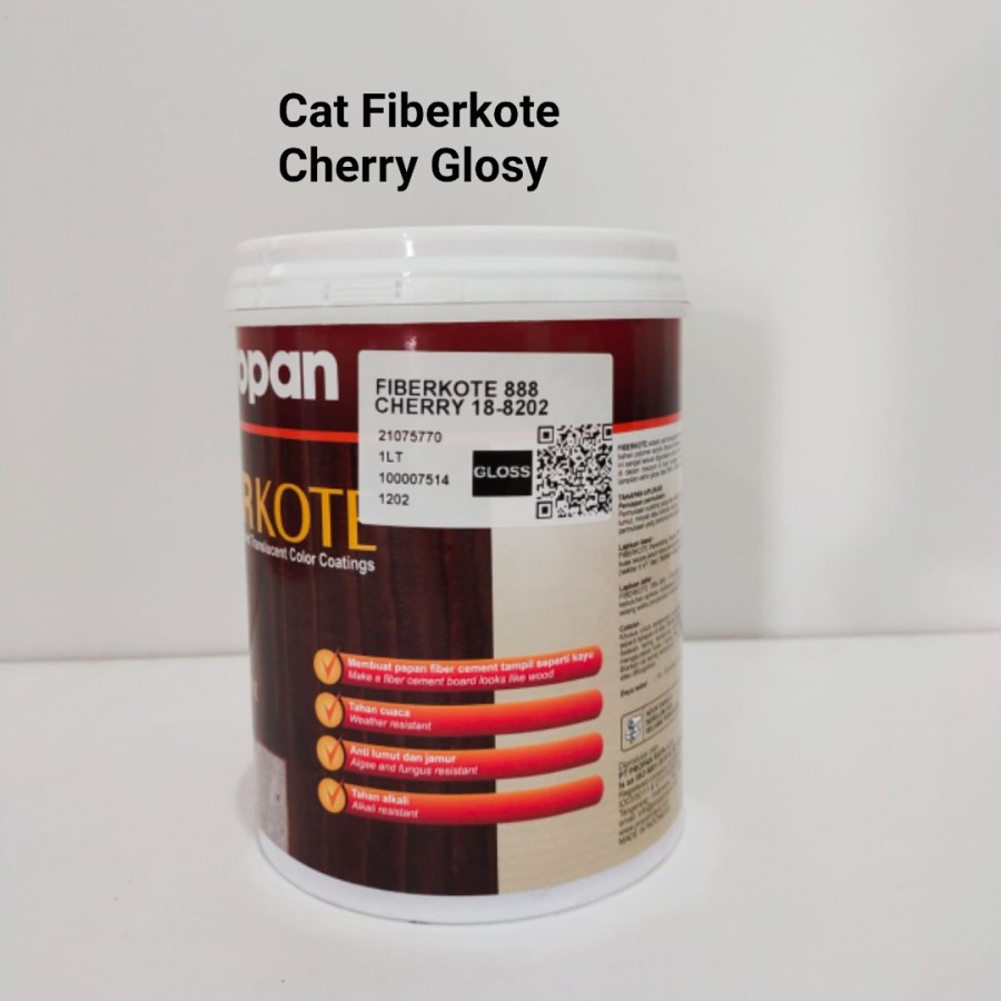 Jual Cat Fibercote Cherry 1 Liter | Shopee Indonesia