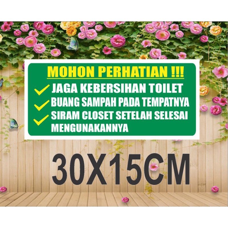 Jual Stiker Mohon Jaga Kebersihan Toilet Shopee Indonesia