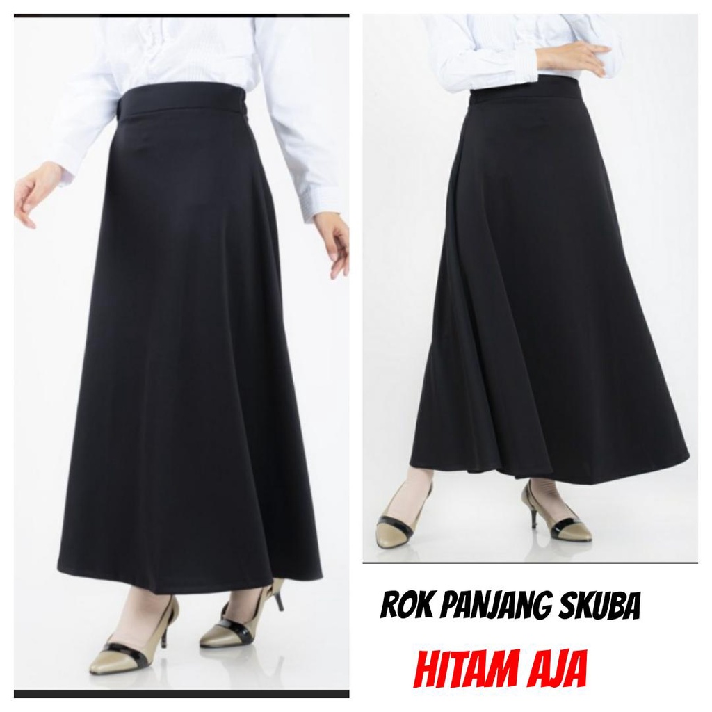 Jual Rok Payung Panjang Wanita Rok Lebar Rok Skuba Shopee Indonesia 4475