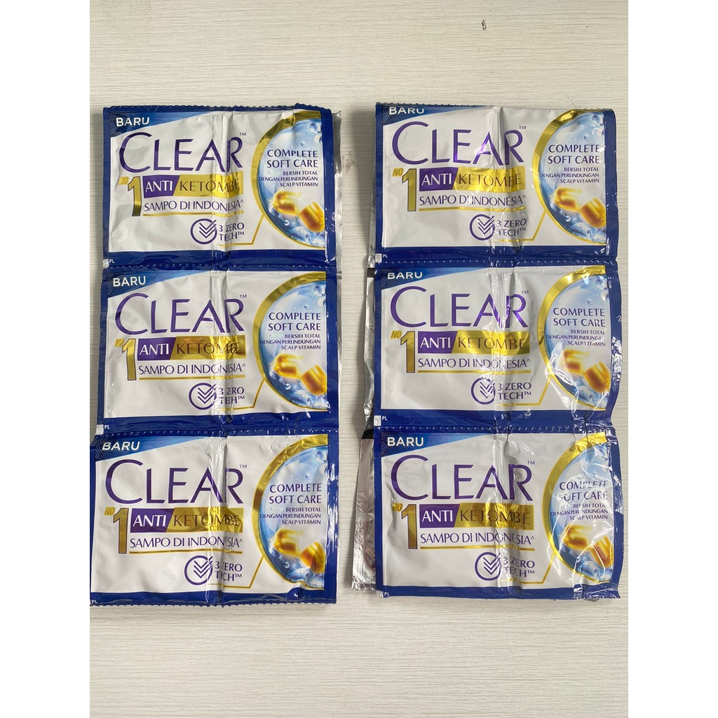 Jual Shampo CLEAR Rentengan isi 12sachet / Clear shampoo saset renceng ...