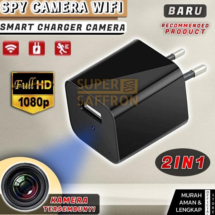 Jual Spy Kamera Adaptor Charger USB WiFi Kepala Casan Camera Hp Full HD
