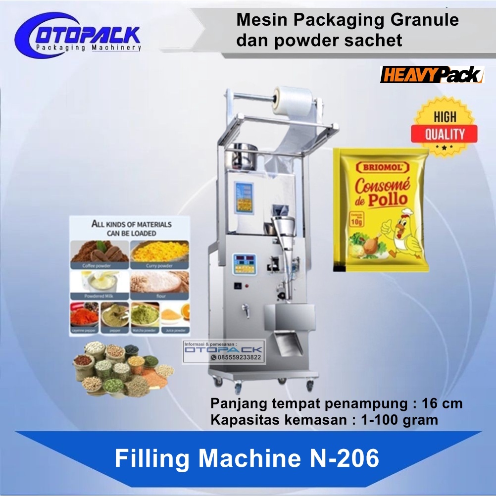 Jual N 206 Mesin Packing Granule Butiran Bumbu Mesin Pengemas Sachet