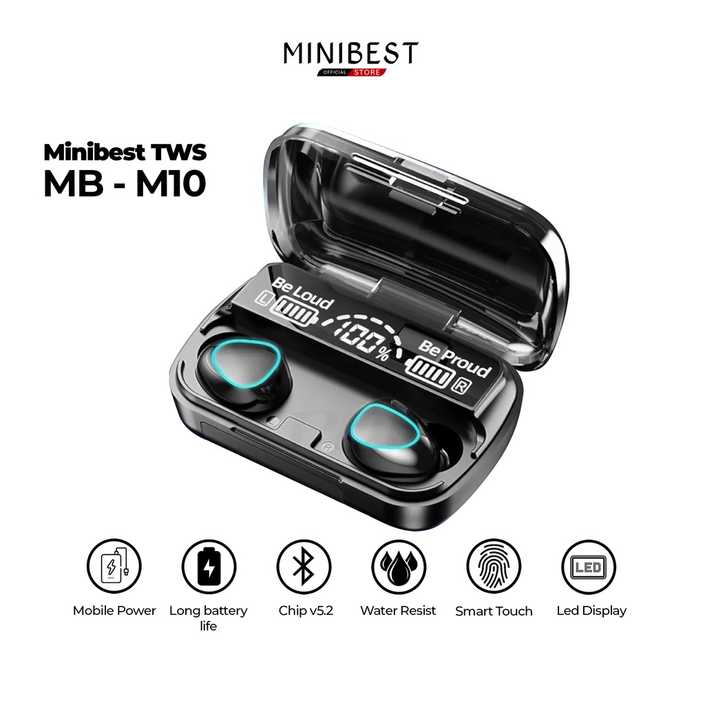 Jual Minibest Tws M Digital Indicator True Wireless Headset Bluetooth