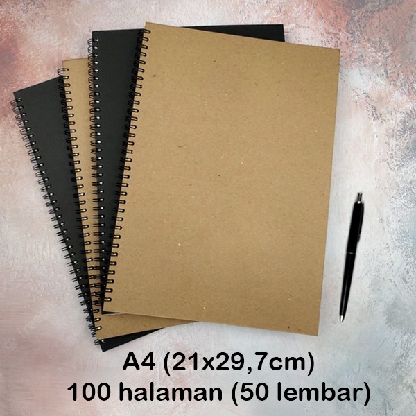 Jual Buku Sketsa A4 Kraft Sketchbook Polos Shopee Indonesia