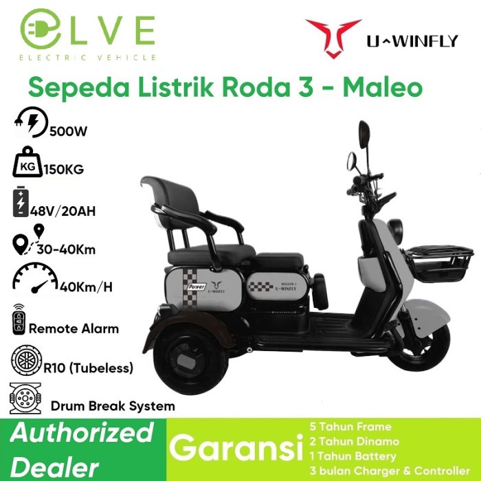 Jual Uwinfly Motor Listrik Maleo Roda 3 Electric Motor Bike Maleo ...