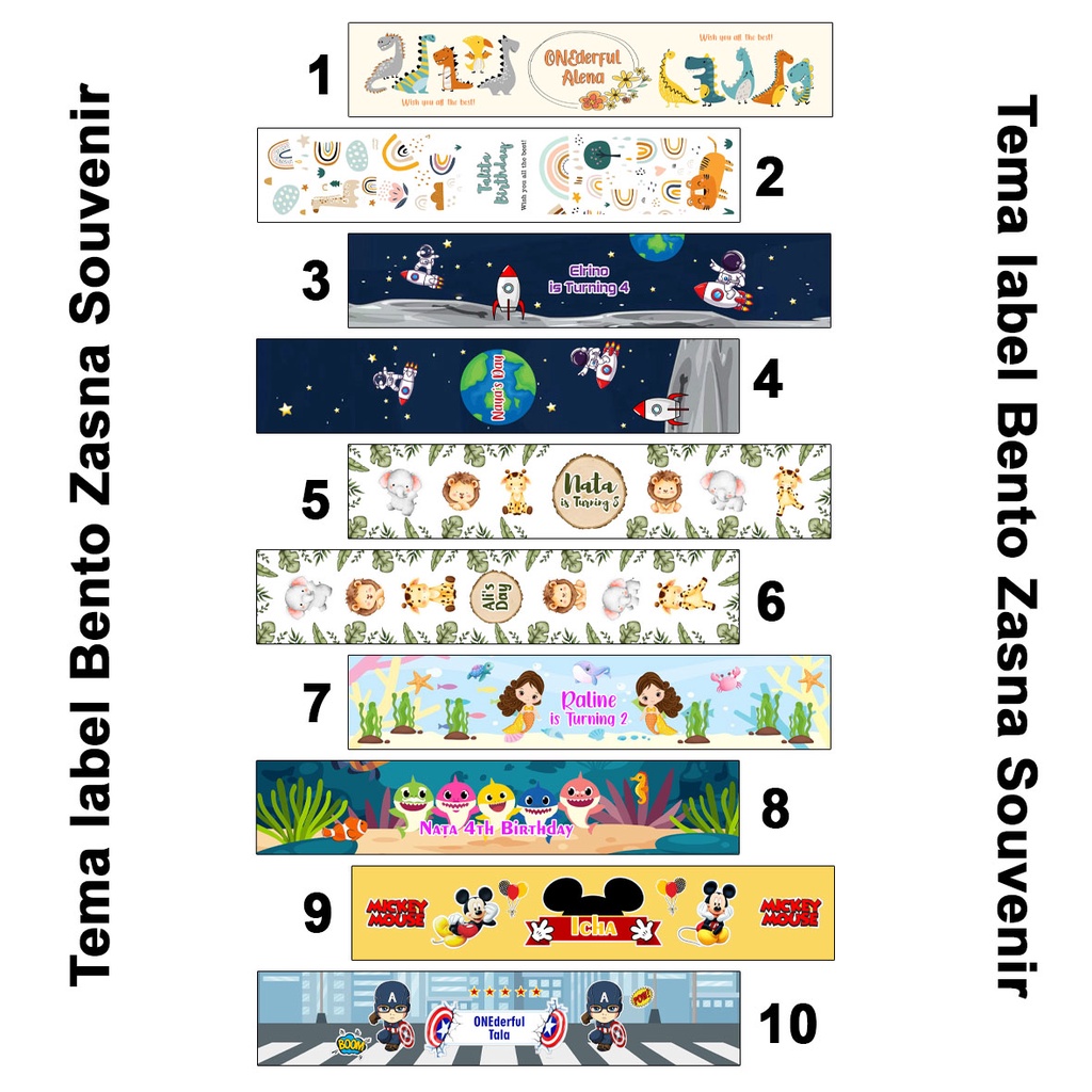 Jual LABEL BENTO ULANG TAHUN/NASI BOX/KOTAK MAKAN/ULTAH/CUSTOM/FREE ...