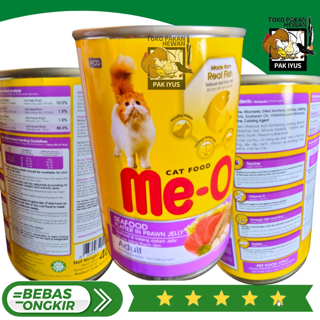 Jual ME-O MEO SEAFOOD PLATER IN PRAWN IN JELLY MAKANAN BASAH WET FOOD ...