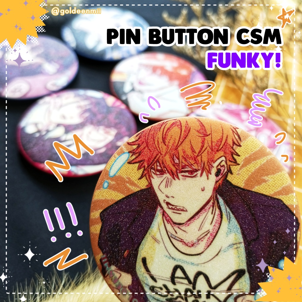 Jual [READY STOCK] CSM - Pin Button FUNKY Chainsaw Man Pins Pin Anime ...
