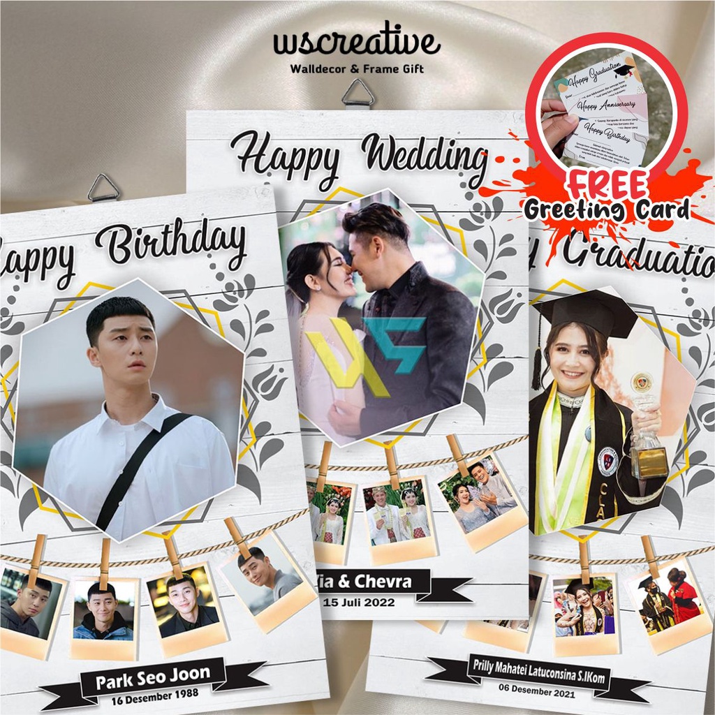 Jual (MDF) KADO CUSTOM WISUDA KADO ULTAH ANNIVERSARY | FREE Greeting ...