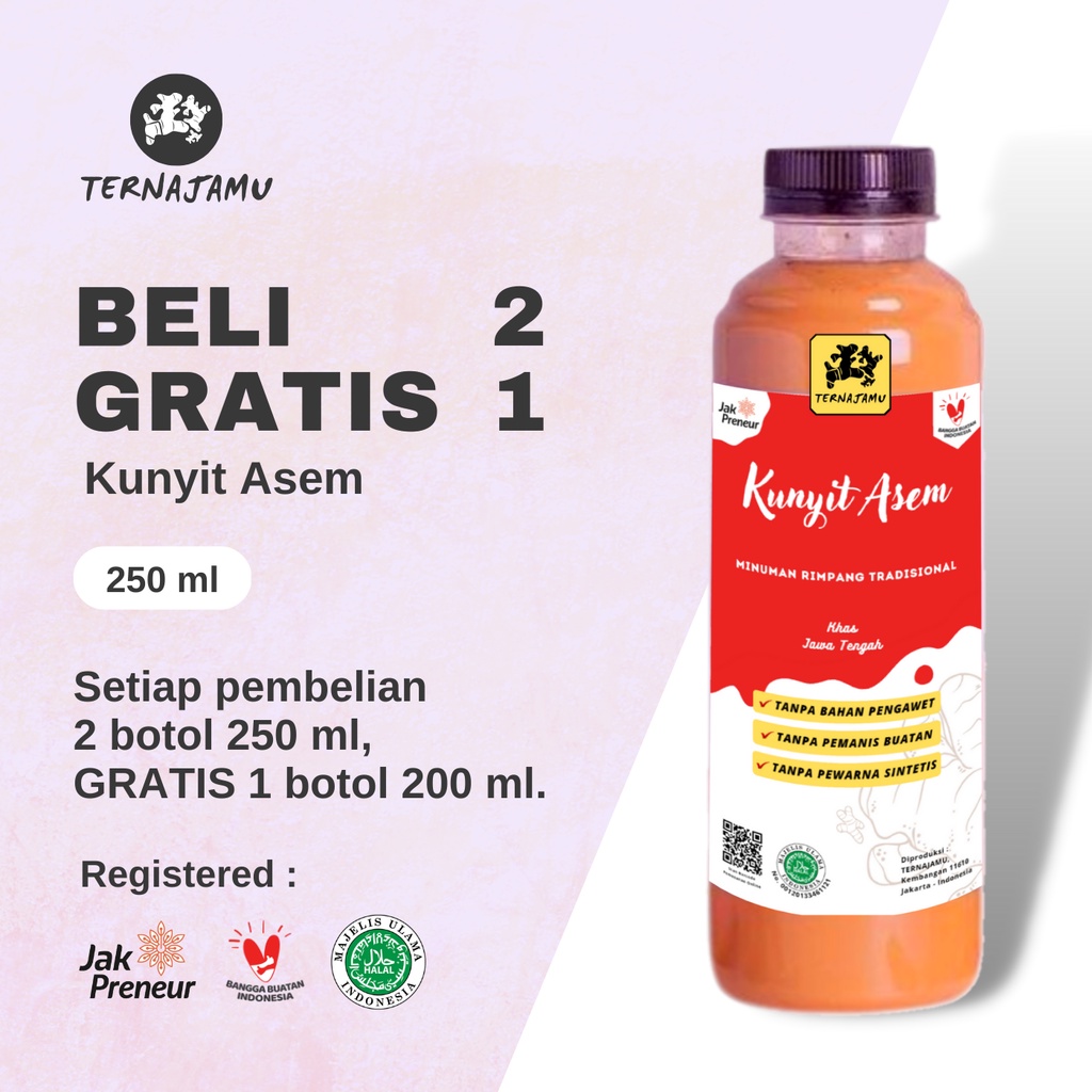 Jual Jamu Kunyit Asem Kunir Asam Minuman Kunyit Asam Lambung Datang