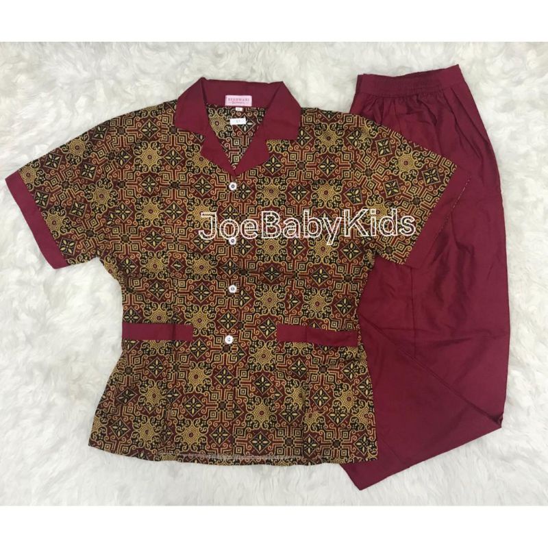 Jual Baju Seragam Suster Batik Maron Baju Setelan Seragam Suster