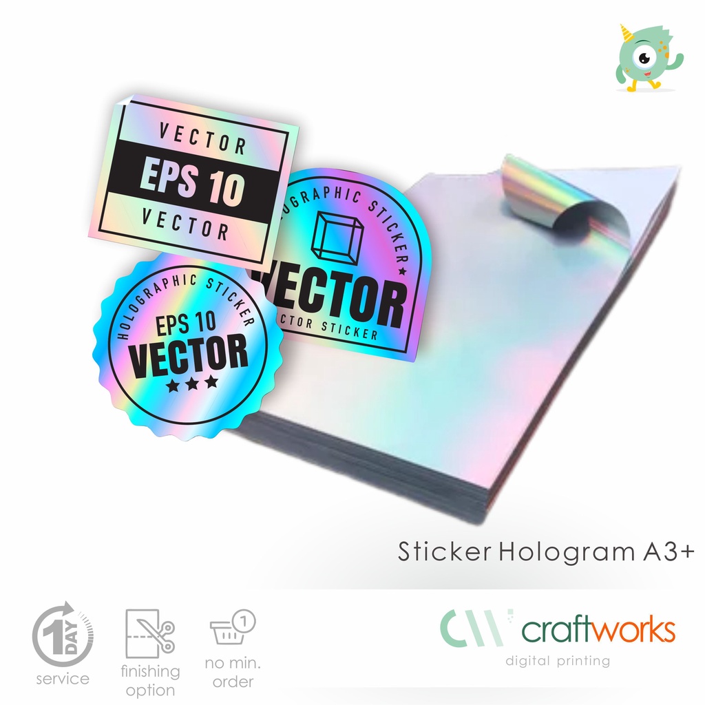 Jual CETAK STICKER HOLOGRAM DIGITAL PRINTING A3+ | Shopee Indonesia