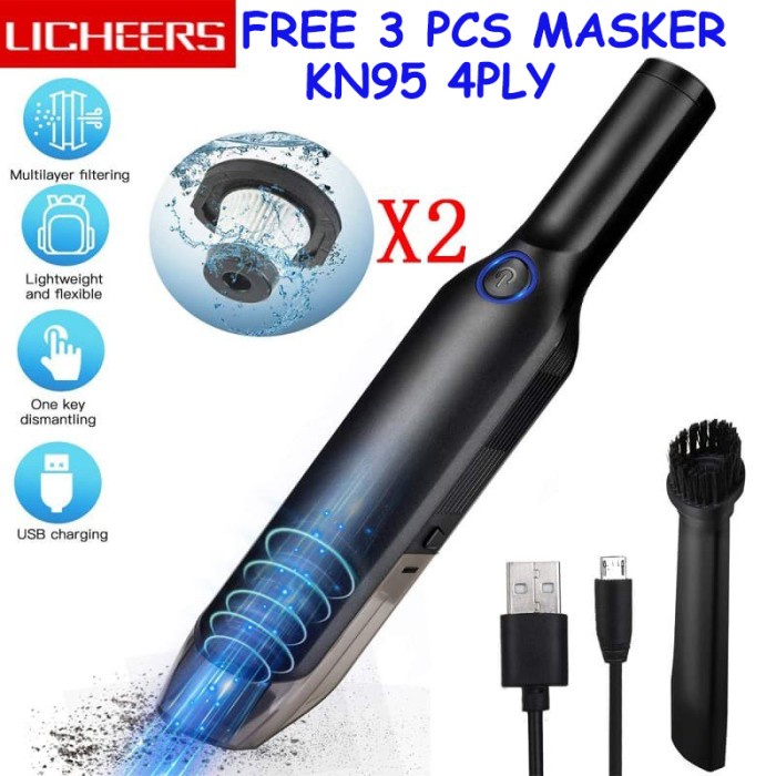Jual Vacuum Cleaner Licheers Portable Mni Car 5000 Pa Cordless Big