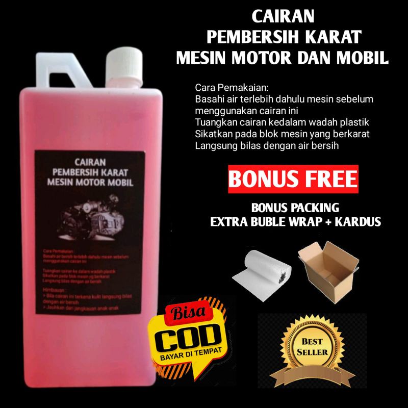 Jual Cairan Pembersih Karat Mesin Motor Dan Mobil/ Cairan Pembersih ...