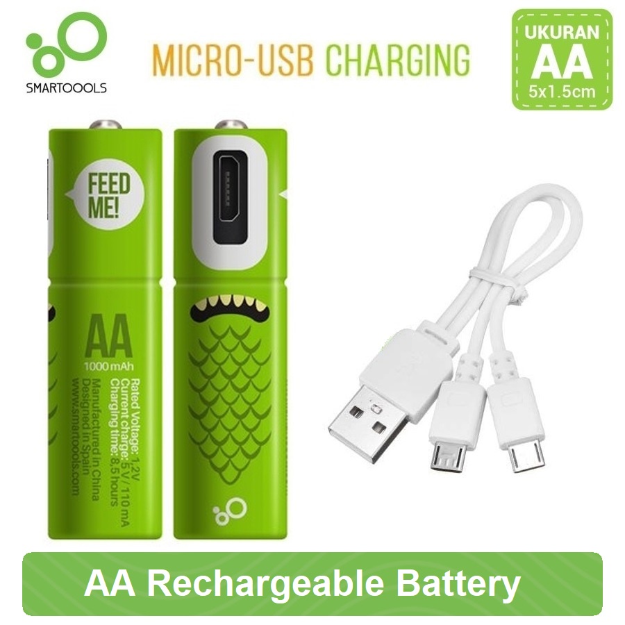 Jual Baterai AA 1.2V isi ulang - Smartoools MicroBatt A2 Rechargeable ...