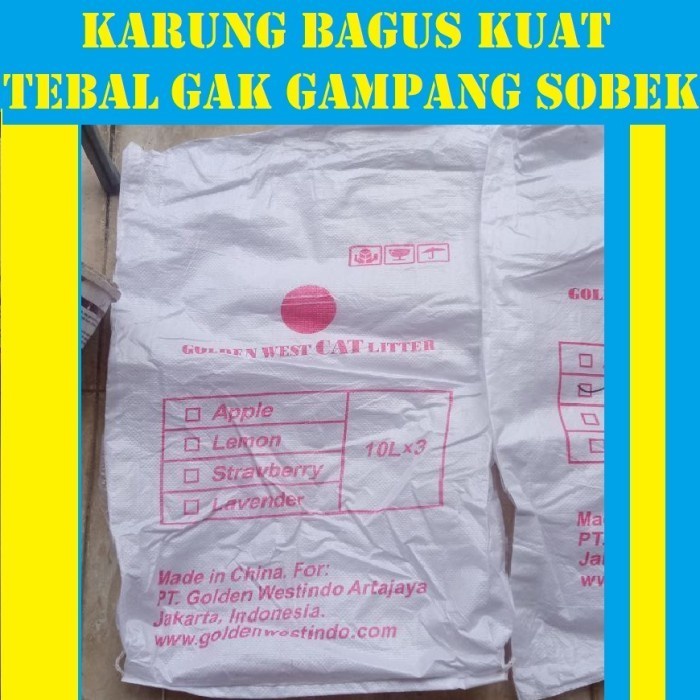 Jual Karung Goni Plastik Sampah Kuat Tebal Polybag Puing Batu Paking Paket Shopee Indonesia