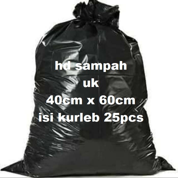 Jual Kantong Plastik Hd Sampah Hitam Trashbag Uk 40cm X 60cm Shopee Indonesia 8549