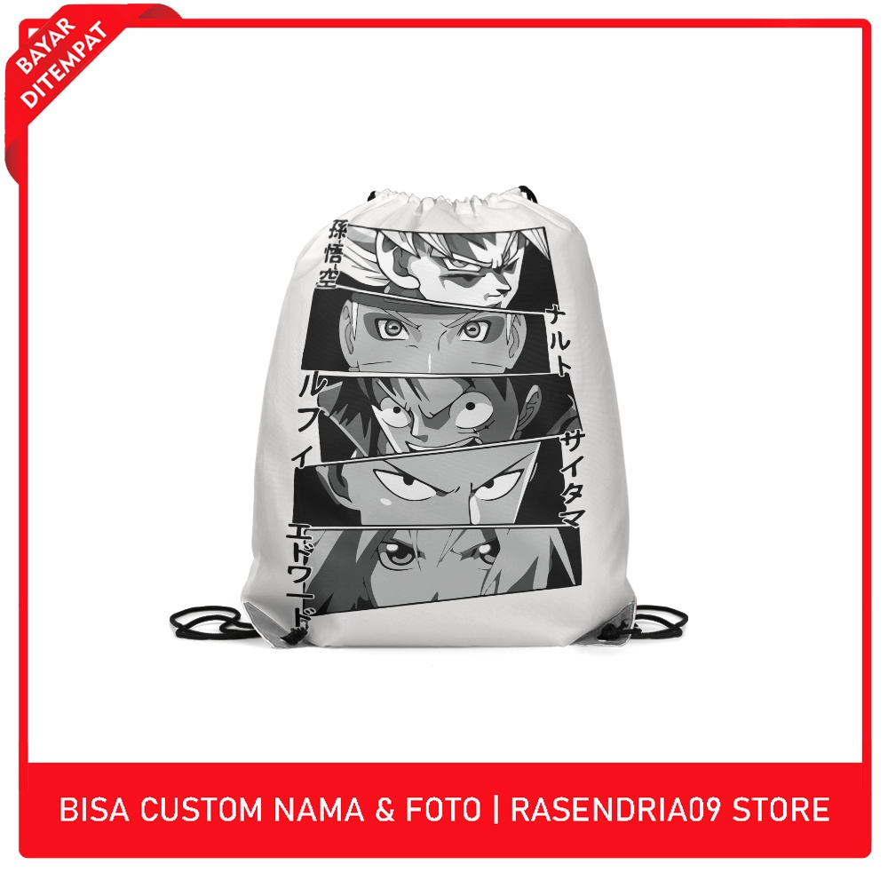 Jual String Bag / Tas Serut Fullprint Anime Mix Terbaru | Shopee Indonesia