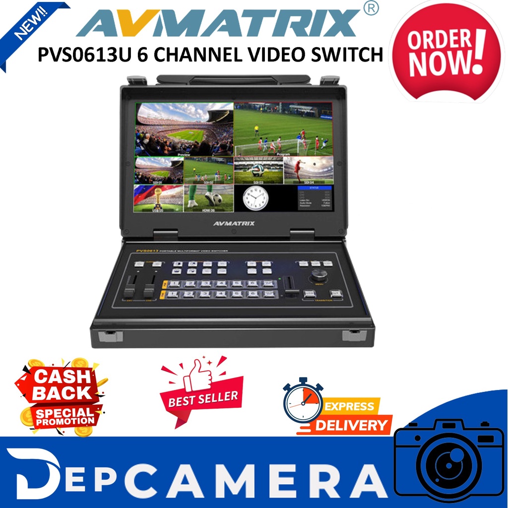 Jual AVMATRIX PVS0613U Portable 6-Ch SDI/HDMI Multi-Format Streaming ...