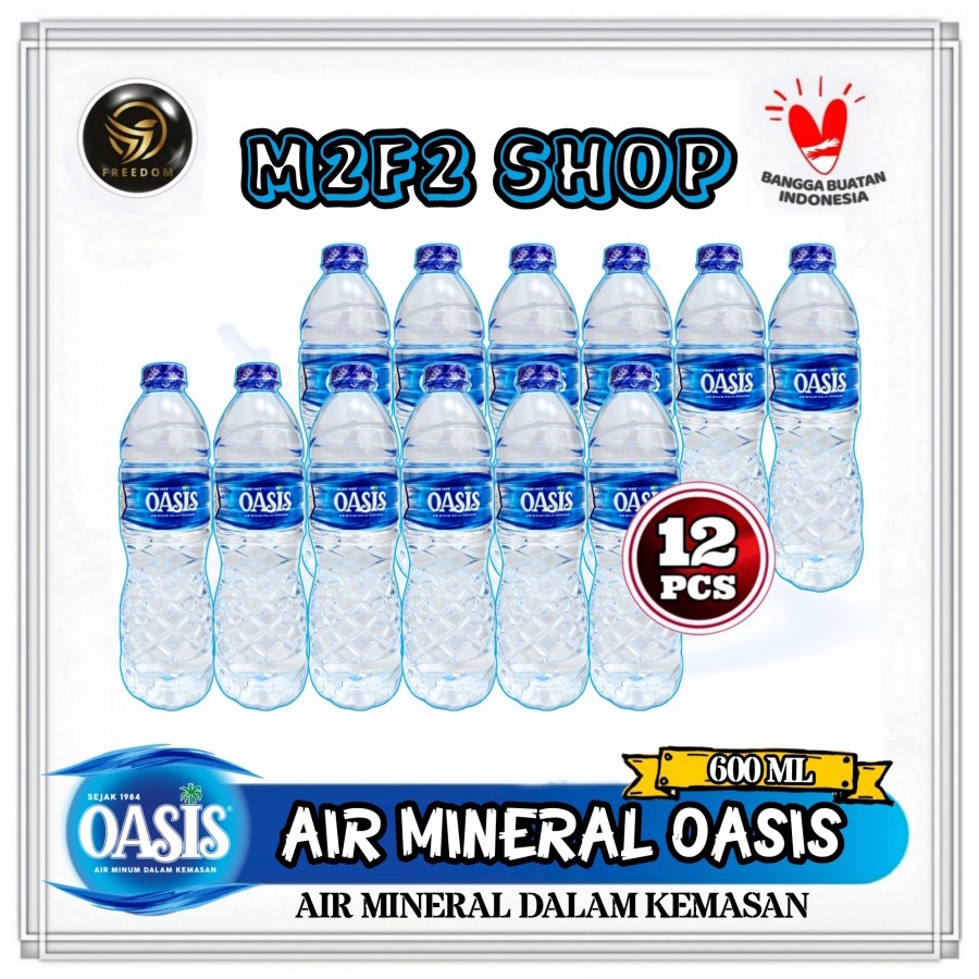 Jual Air Mineral Oasis Botol Tanggung Pet 600 Ml Kemasan 12 Pcs