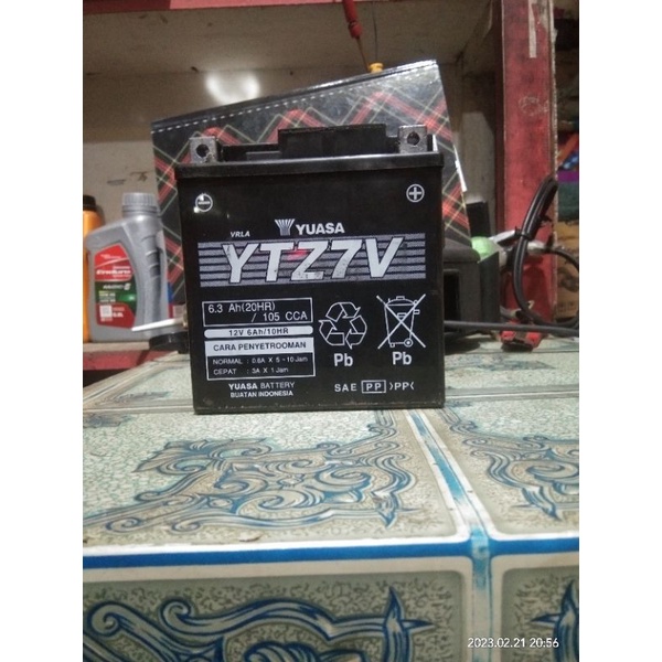 Jual AKI motor seken YUASA/GS YTZ7V ,(Untuk motor aerox nmax klx