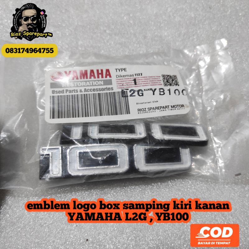 Jual emblem logo box samping yamaha L2G YB100 L2S | Shopee Indonesia