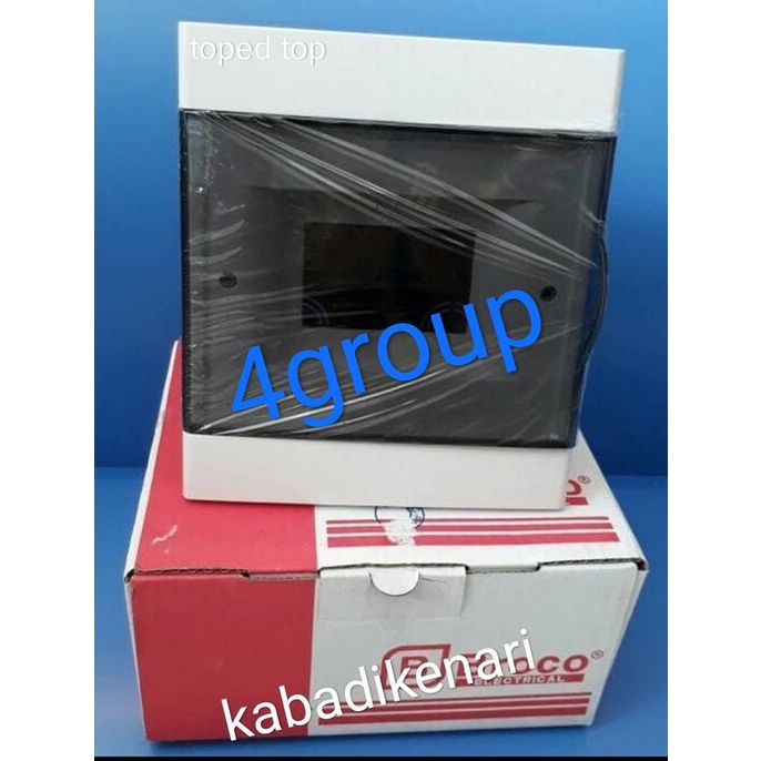 Jual Box mcb BROCO 4 GROUP INBOW PANEL box listrik 4 way breaker mcb 1p ...