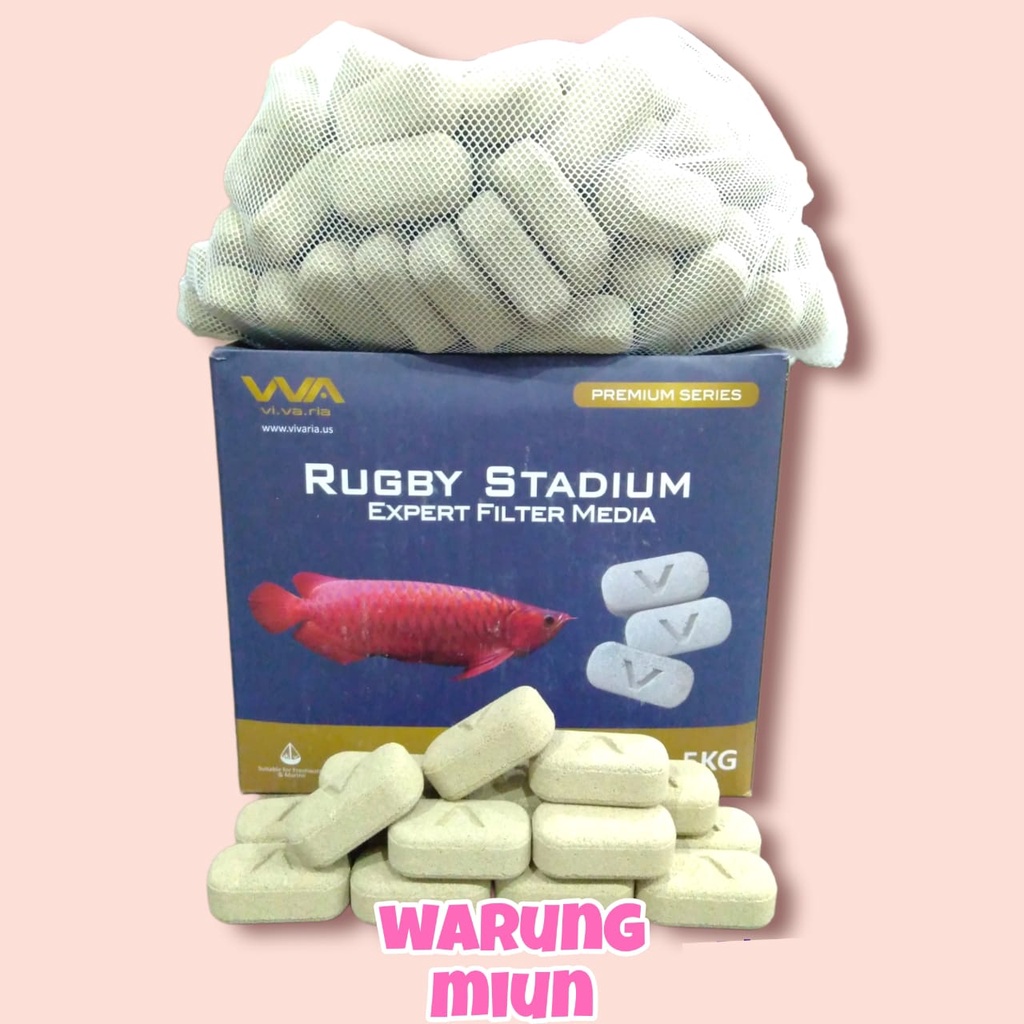 Jual VIVARIA RUGBY STADIUM media filter biologis Repack 100gr | Shopee ...