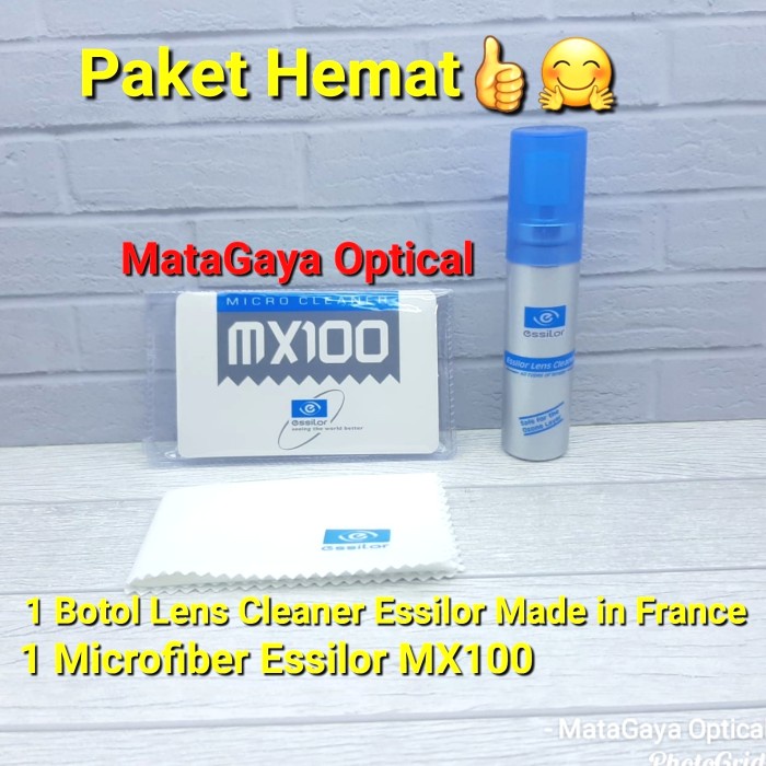 Jual LENS CLEANER ESSILOR MADE IN FRANCE + MICROFIBER ESSILOR MX100 ...