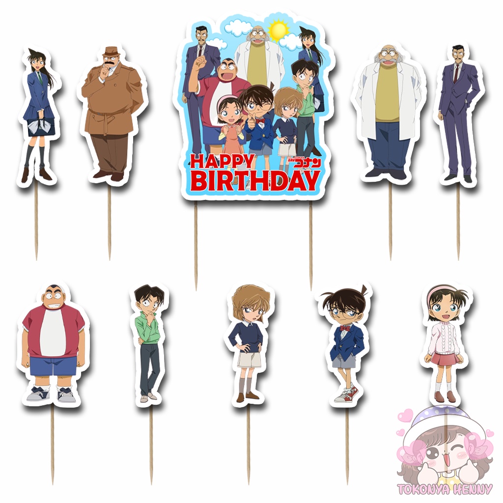 Jual Topper Cake Hiasan Kue Ulang Tahun motif DETECTIVE CONAN | Shopee