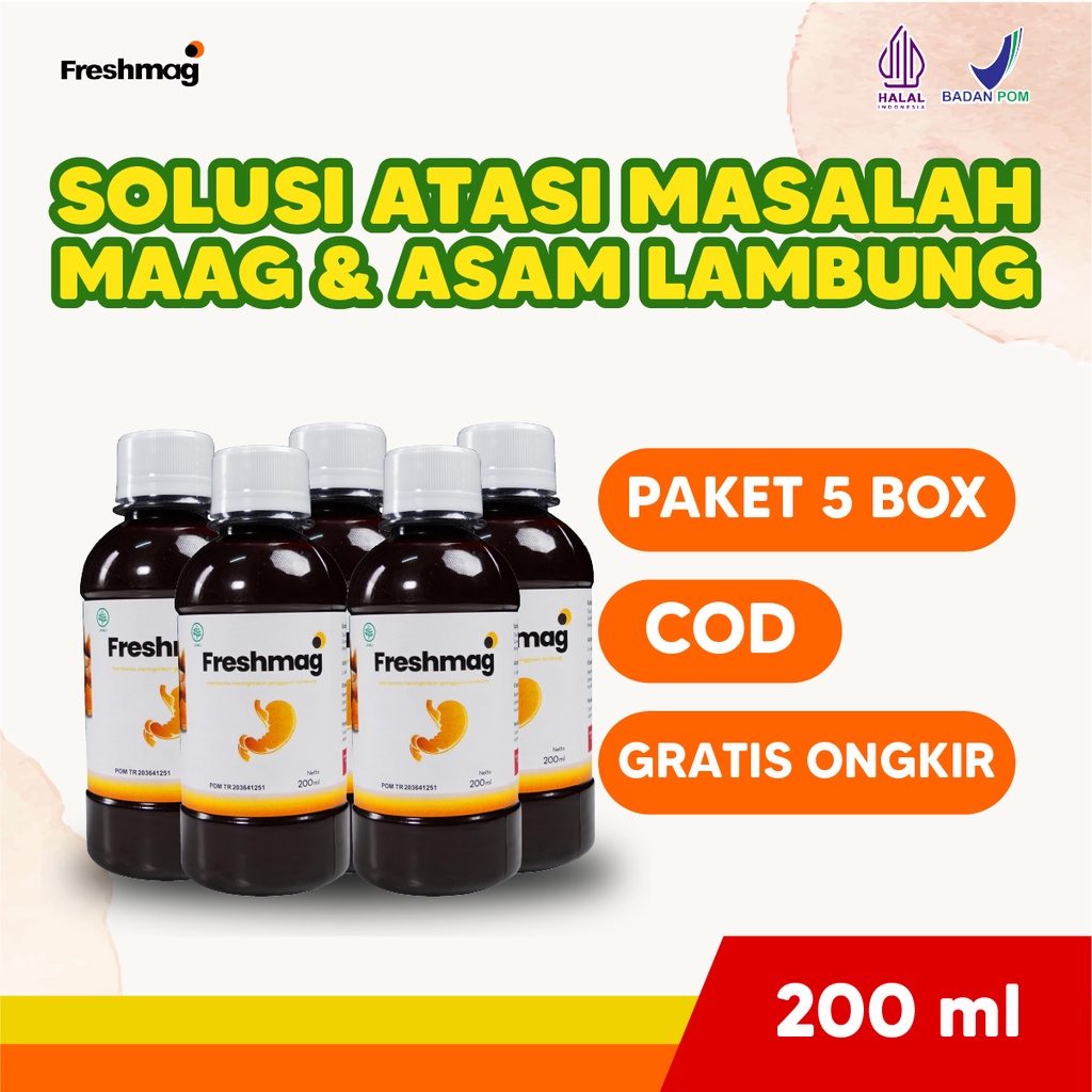 Jual Freshmag Original Paket 5 Botol Fresh Maag Presmag Original Madu ...