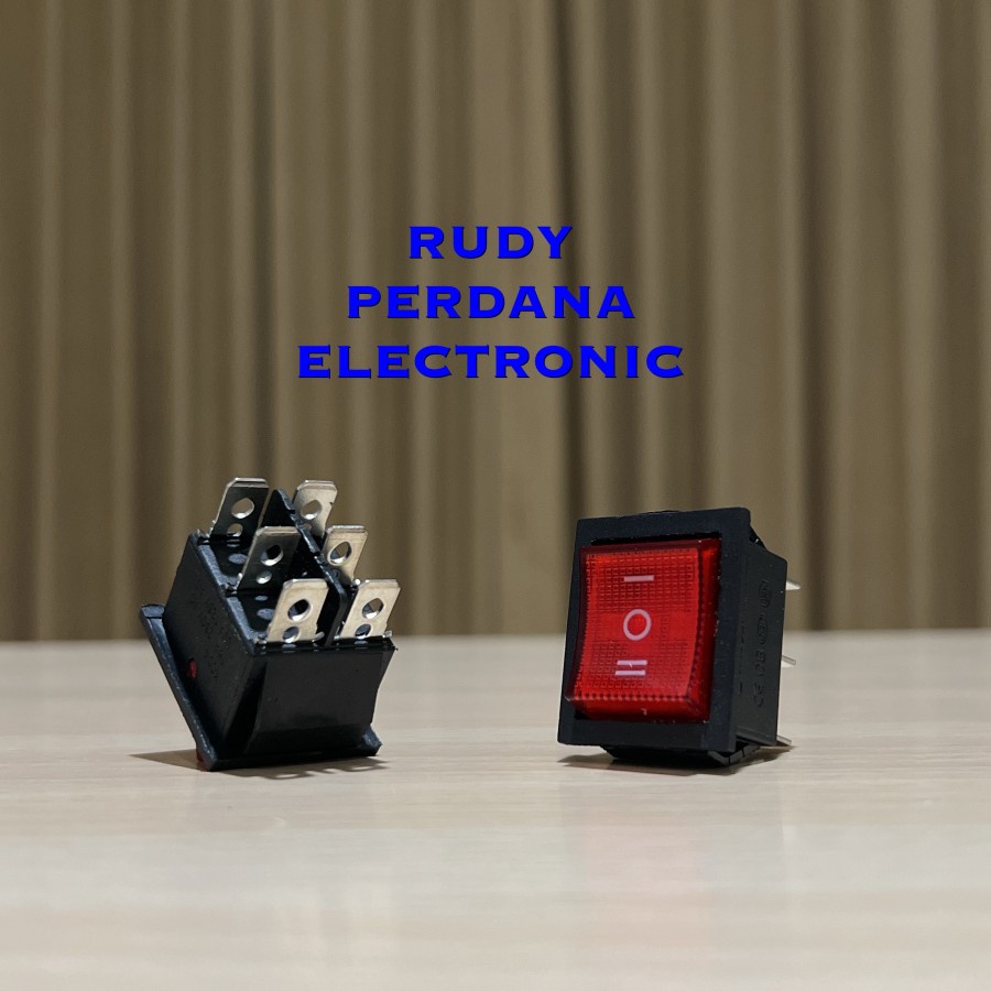 Jual SWITCH ROCKER SAKLAR ON OFF ON 6 PIN KOTAK LED 16A 125V 20A 250V ...