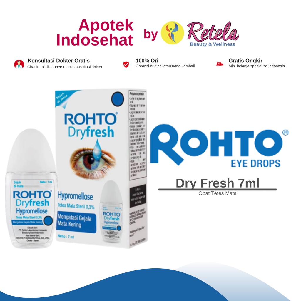 Jual Rohto Dry Fresh Ml Tetes Mata Pelumas Seperti Air Mata