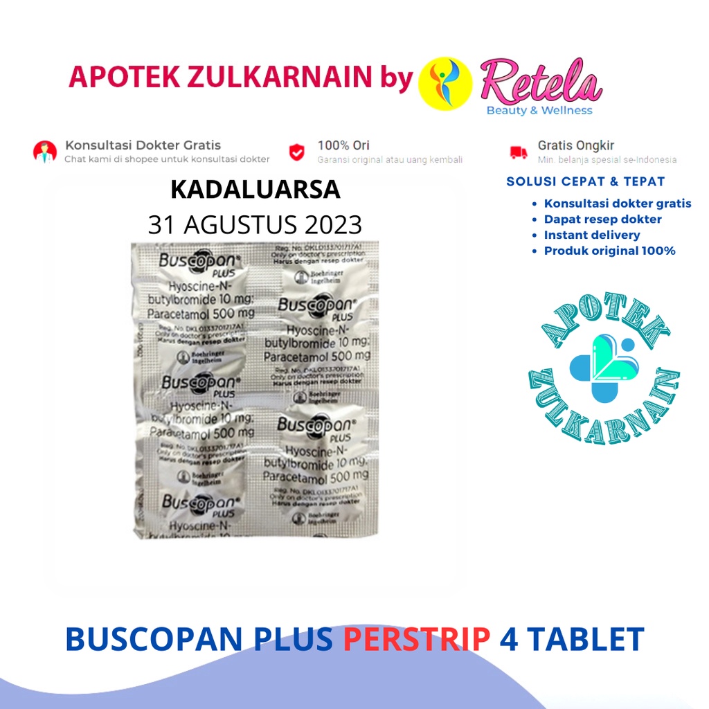 Jual Buscopan Plus 1 Strip 4 Tablet | Shopee Indonesia
