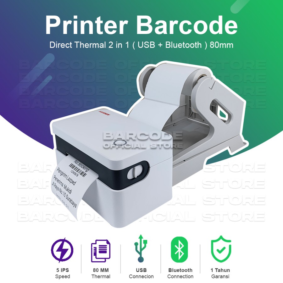 Jual Printer Barcode Thermal Kassen Dt 360 Usb Cetak Label Resi Shopee