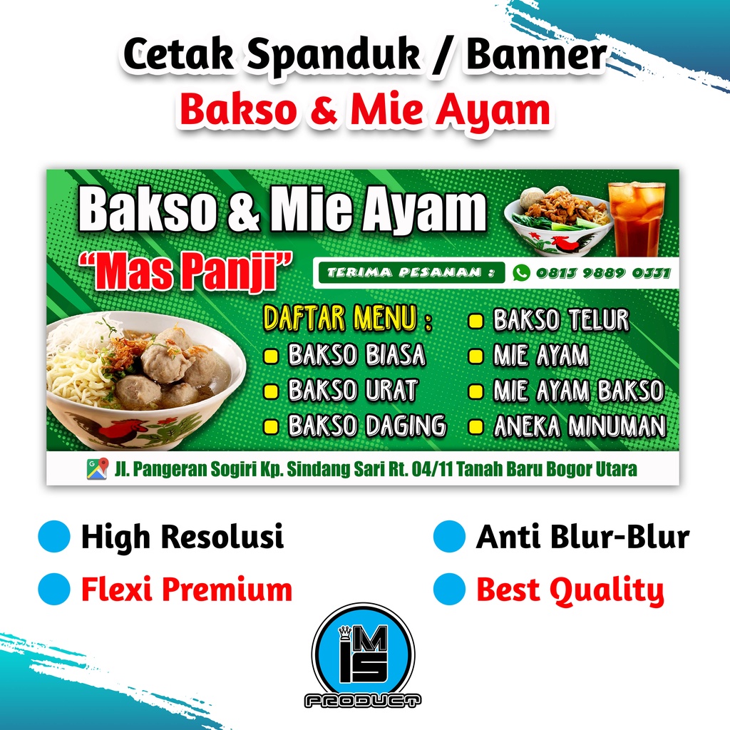 Jual cetak spanduk banner bakso dan mie ayam | Shopee Indonesia