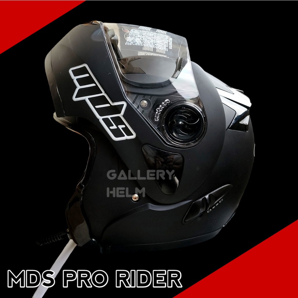 Jual HELM MDS PRO RIDER SOLID HITAM DOFF / HELM MDS MODULAR | Shopee ...
