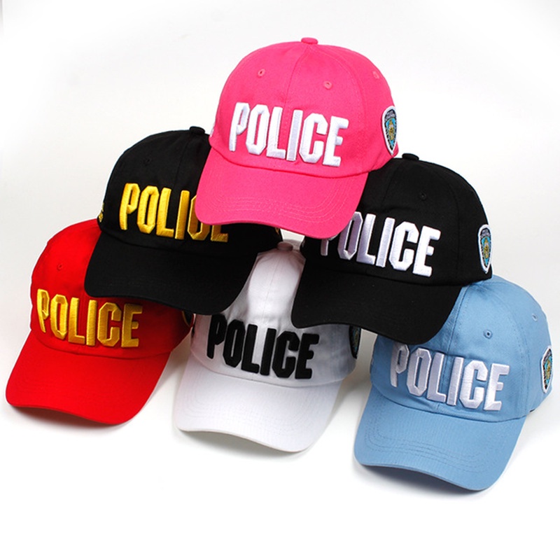 Jual NEXTSETW - 568 Topi Baseball Motif Tulisan Police Katun Gaya ...