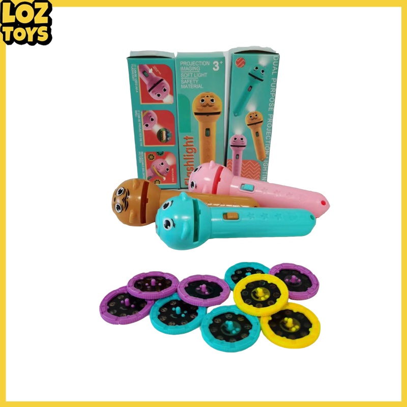 Jual LOZTOYS Mainan Anak Senter Proyektor Kartun / Fun Flashlight