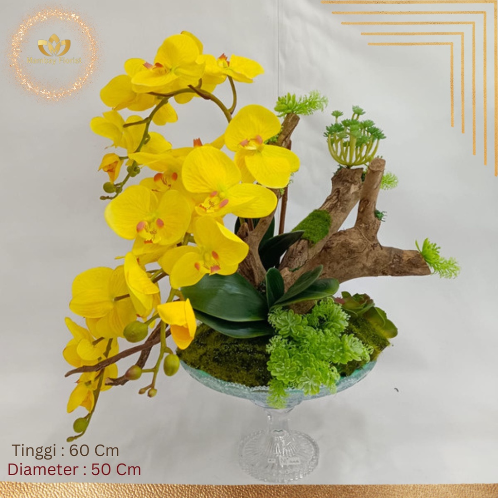 Jual RANGKAIAN ANGGREK MEJA / HIASAN RUMAH/ BUNGA ANGGREK BUNGA LATEX