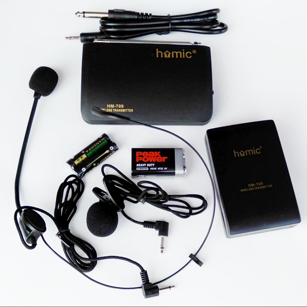 Jual Homic Mic Wireless Jepit HM-709 CLIP ON Headset | Shopee Indonesia