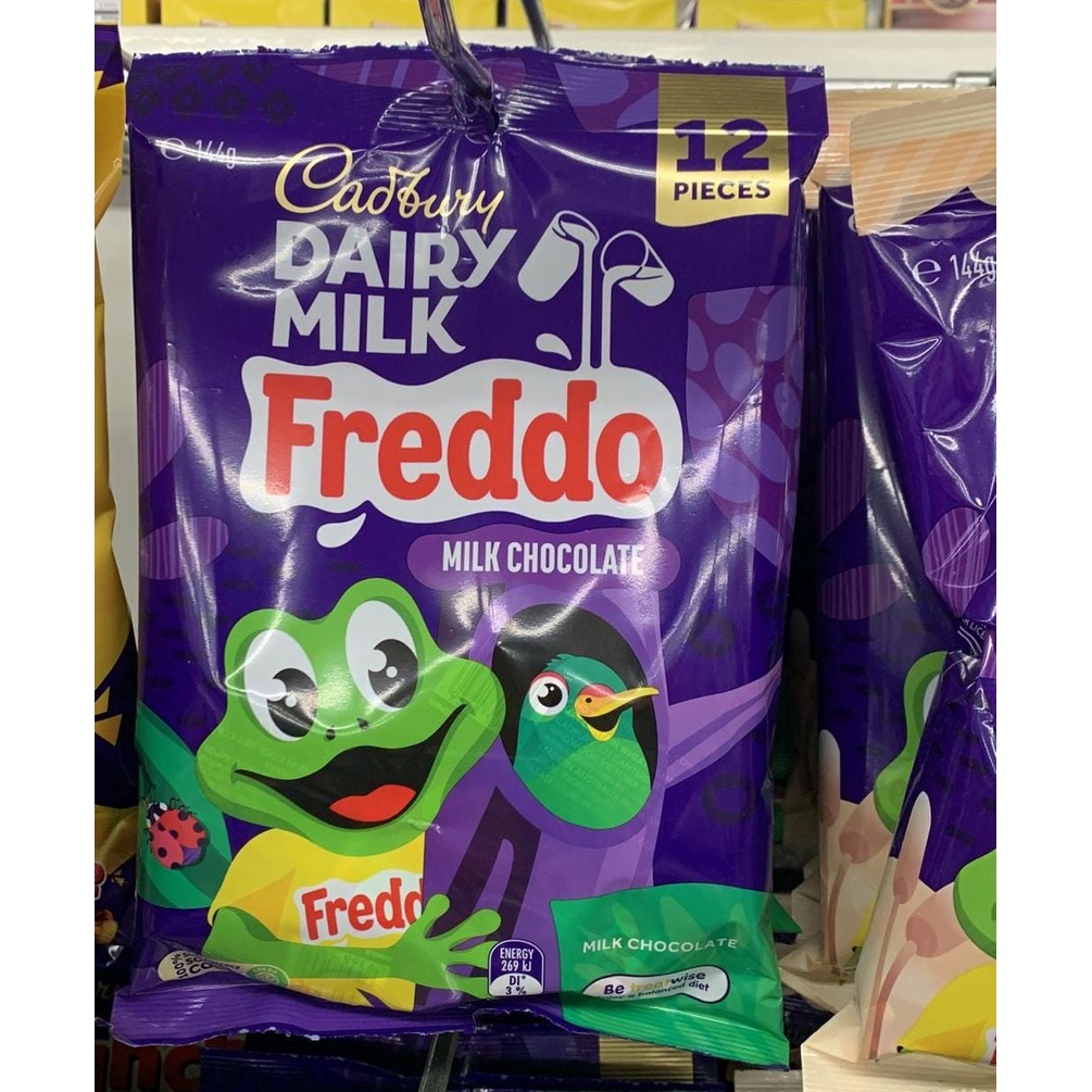 Jual CADBURY DAIRY MILK FREDDO MILK CHOCOLATE 1 PACK ISI 12 PCS