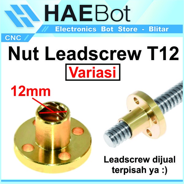 Jual Haebot T Nut Tnut T Lead Screw Leadscrew Pitch Diameter Mm