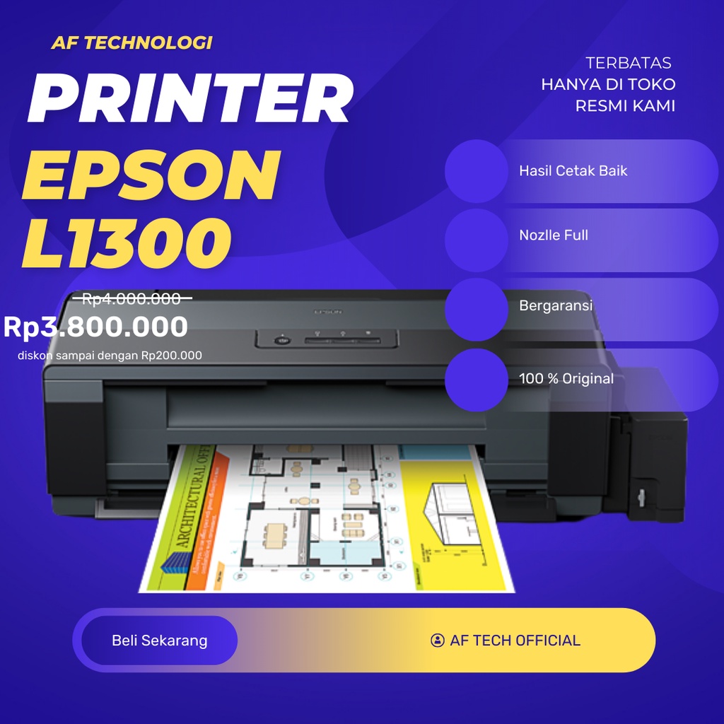 Jual Printer Epson L1300 A3 Second Printer Murah Bisa Cetak Kalender