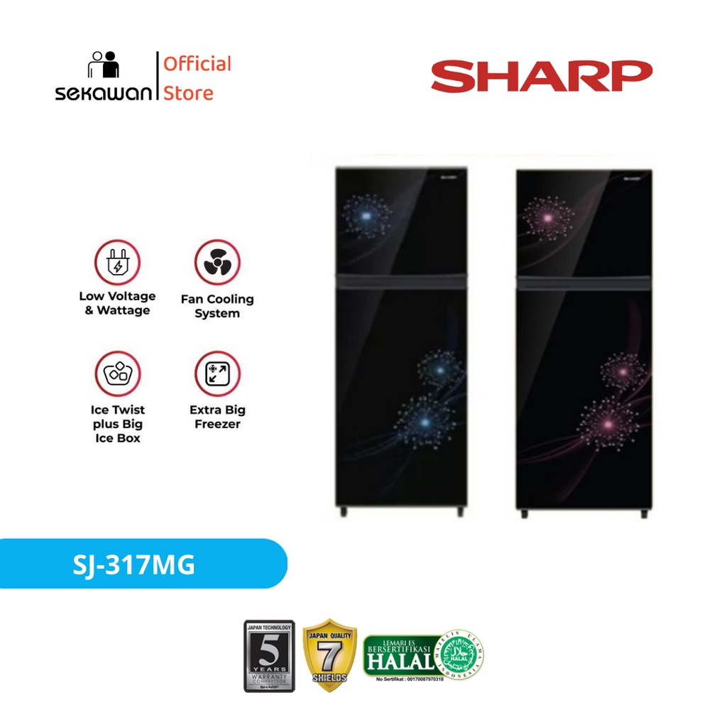 Jual Kulkas SHARP 2 pintu SJ-317MG | Shopee Indonesia