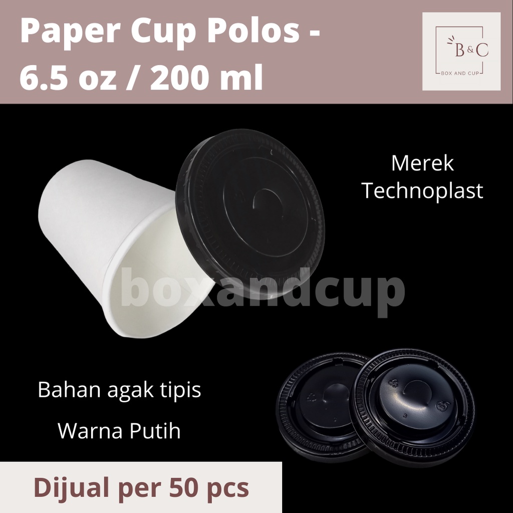 Jual Paper Cup / Gelas Kertas Panas Polos & Motif dan Tutup Murah ...