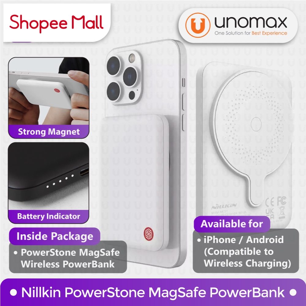 Jual MagSafe Power Bank Nillkin PowerStone Magnetic Battery Pack