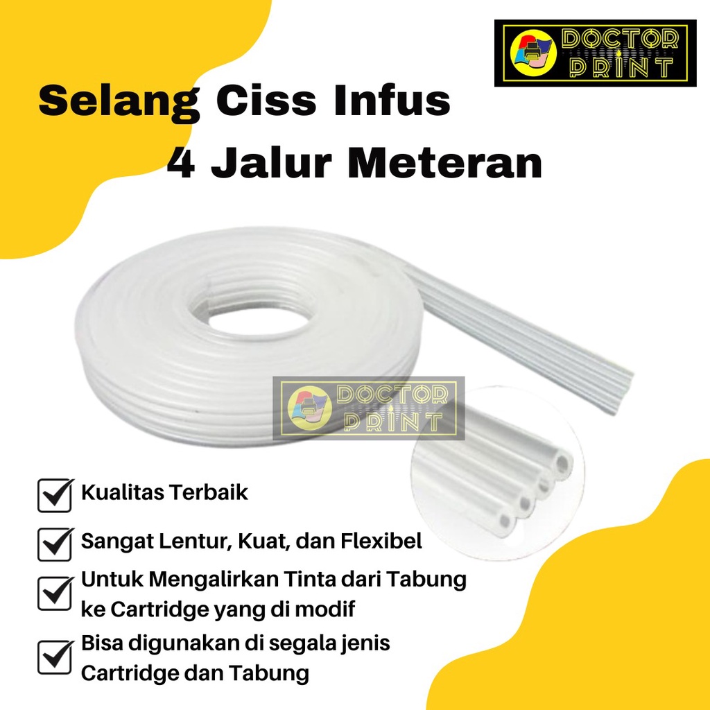 Jual Selang Ciss Infus 4 Jalur Meteran Modifikasi Printer Canon Hp Epson Shopee Indonesia 0376