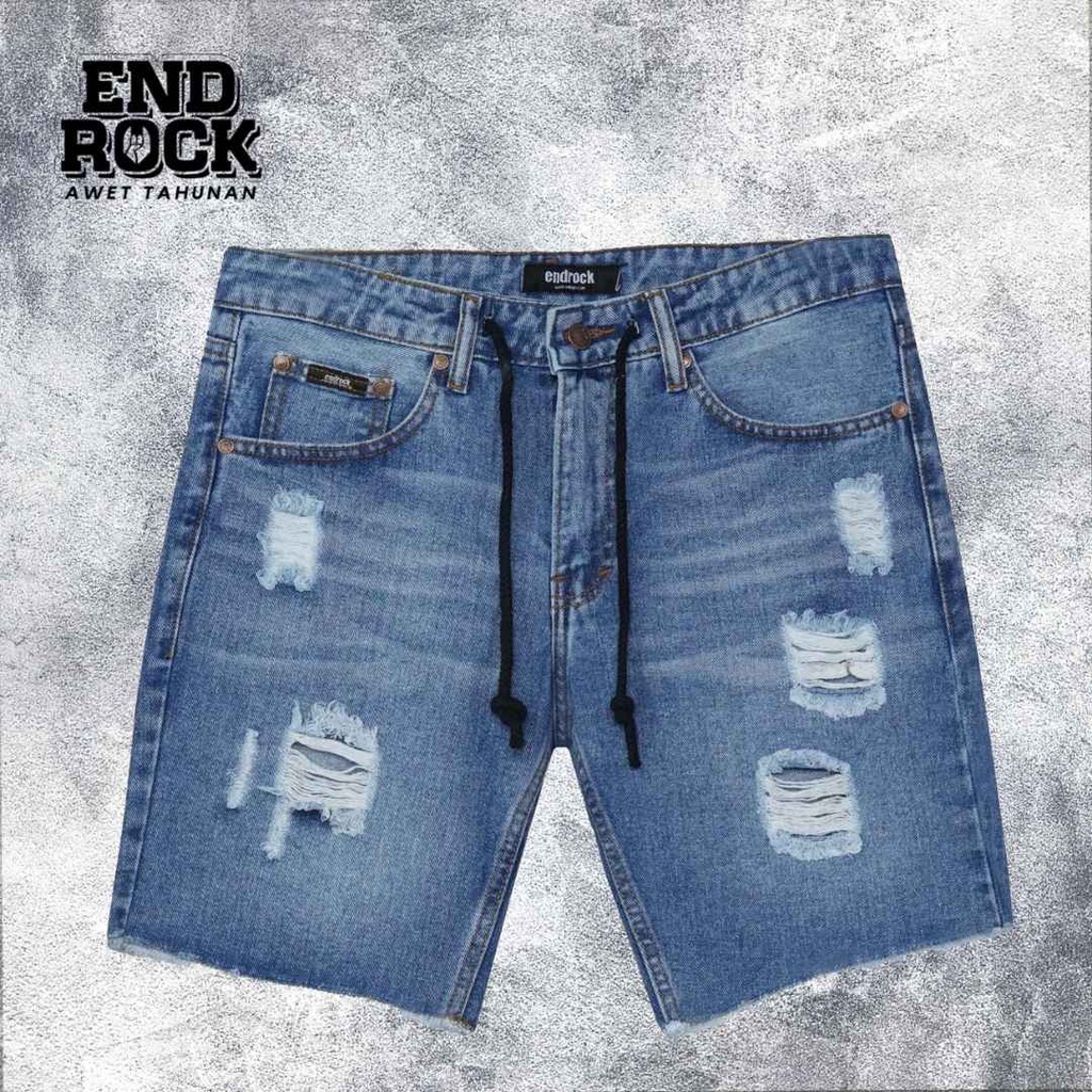 Jual ORIGINAL jeans Endrock 028 Rumbai | Celana pendek sobek pria ...