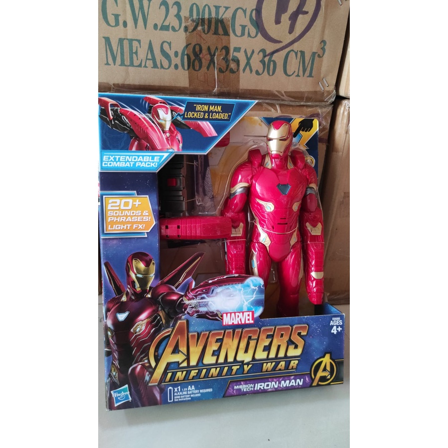 Action Figure Iron Man Da 35 Cm - Avengers Infinity War - Con Luci E Suoni - 5